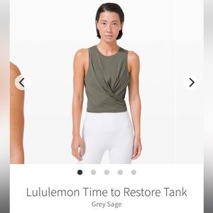 EUC Lululemon Time to Restore Tank